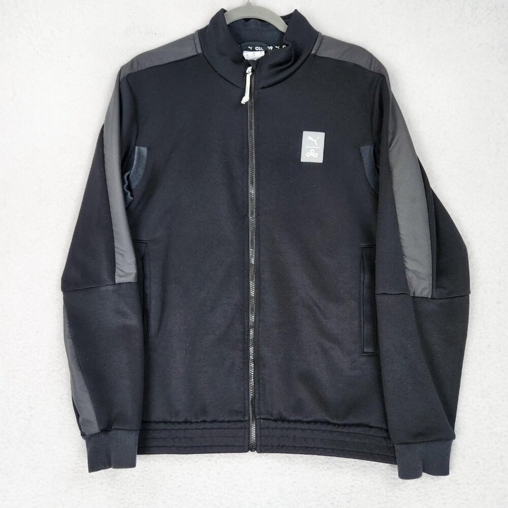 Puma Cloud9 Jacket Mens Large Black Esports Full Zip Track Bomber Gaming